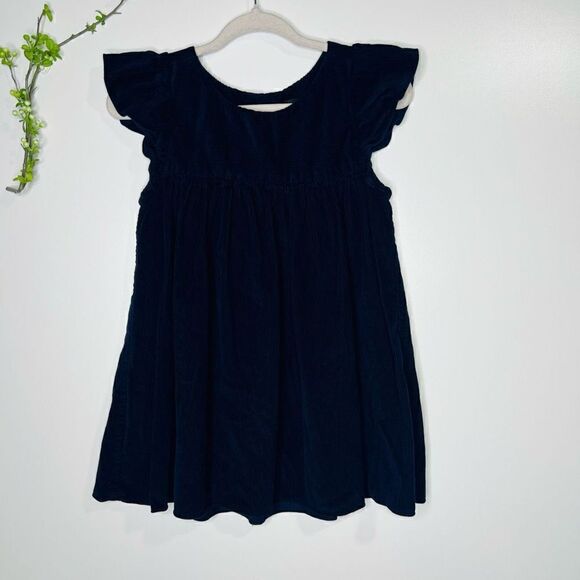 Hatch Reece Maternity Navy Blue Corduroy Ruffle Sleeves Tank Top - Picture 1 of 8